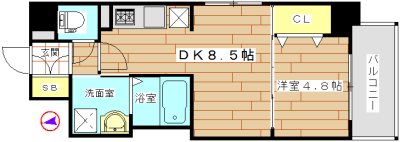 Ｄ&rsquo;ＴＯＷＥＲ城北 501号室 間取り