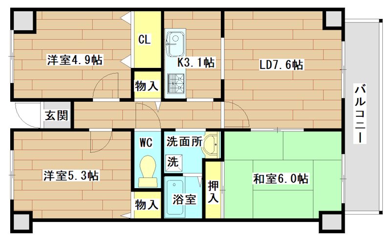 プランドール・高槻 間取り図