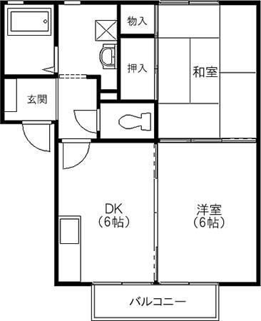 グリーンヒルIIＡ棟 203号室 間取り