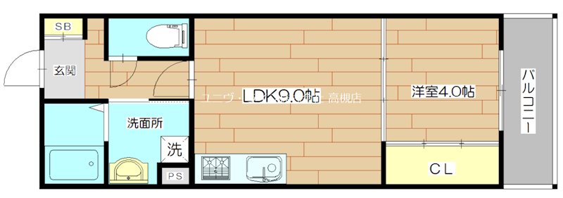 アート摂津富田 間取り