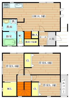 高槻市日向町戸建  間取り