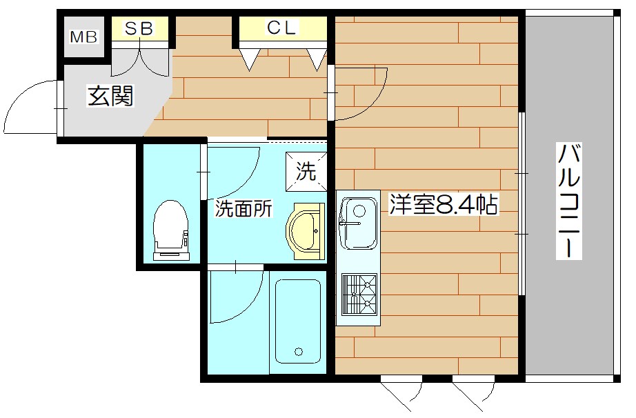 協同レジデンス摂津富田 606号室 間取り