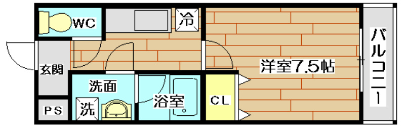 フジパレスタカシロⅠ番館 間取り図