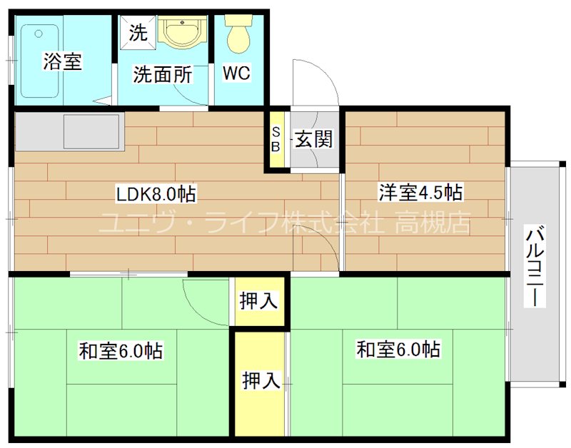 ウインディア南平台B棟 間取り