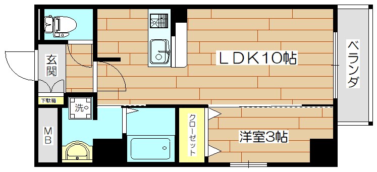 エヌズコートウエスト 間取り図