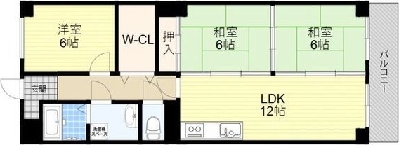 サンコーポ高槻寿 間取り図