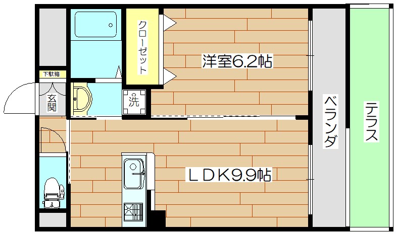 I’s Grande　(アイズグランデ) 103(1ＬＤK)号室 間取り