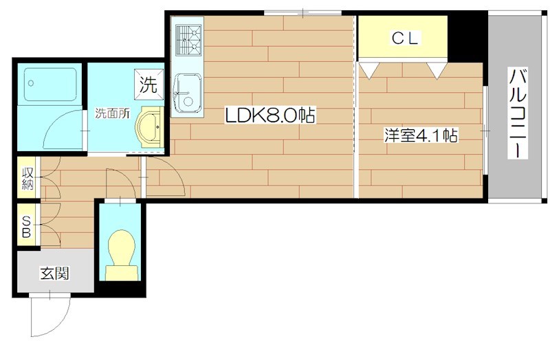 山崎マンション16高槻芥川 間取り図