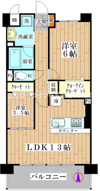 ベリーブルー高槻 間取り