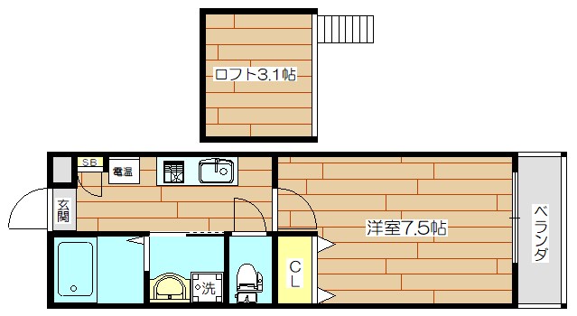 レジデンス石橋 105号室 間取り