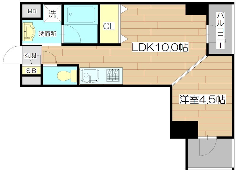 山崎マンション16高槻芥川 間取り図