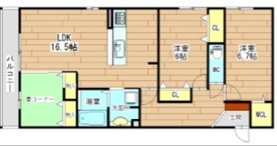 Belle Cerezo古曽部（ベルセレッソ古曽部） 間取り