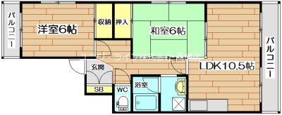 第9摂津グリーンハイツ 間取り