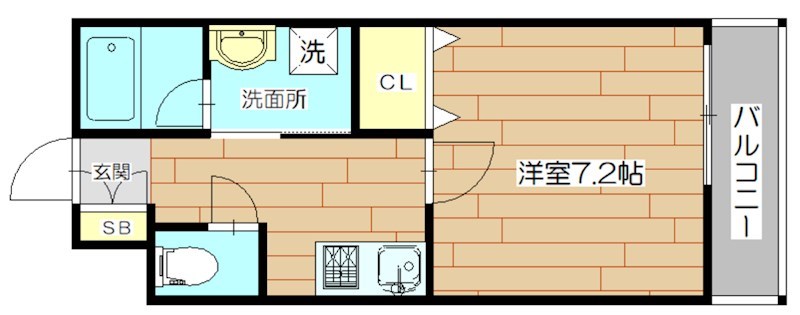 ウェルスクエア高槻 403号室 間取り