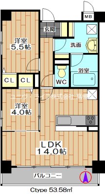 LeVert高槻（ルヴェールタカツキ） 間取り図