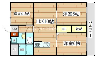 大裕ハイツ若松 間取り