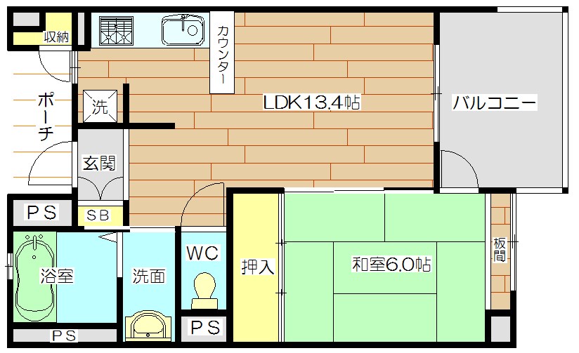 パインステージ高槻 間取り図