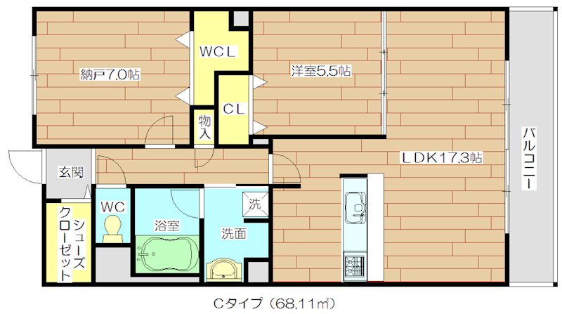 フロイデ川添 間取り