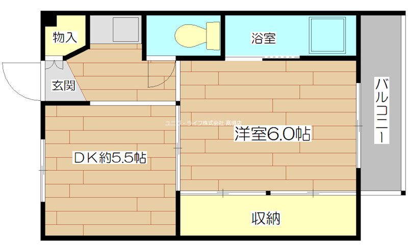 ビレッジハウス服部5号棟  間取り図