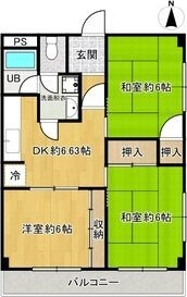 サンワロイヤルマンション2号館 間取り