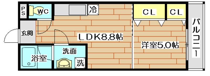 フジパレスタカシロⅡ番館 間取り