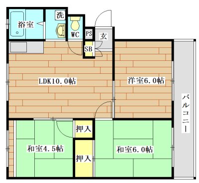 サンモール高垣 間取り