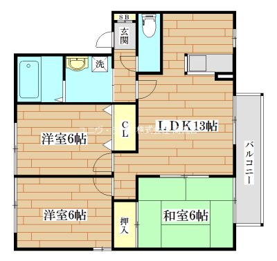 ガーデンビレッジ　B棟 間取り