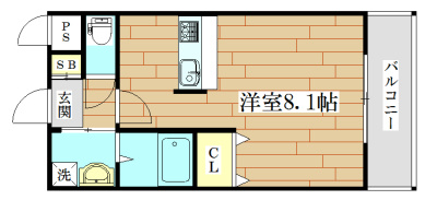 ガルリ高槻   間取り