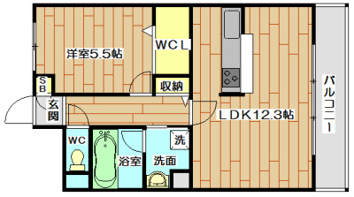ルオマルーン 402号室 間取り
