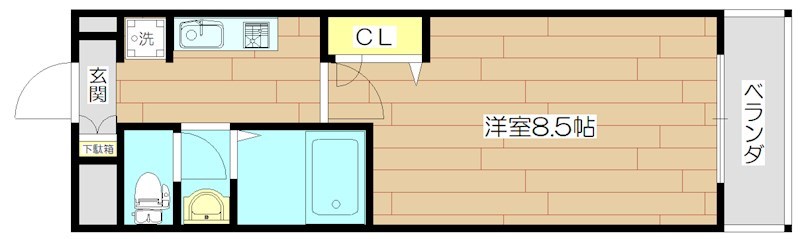 プルミエールメゾン江坂 409号室 間取り