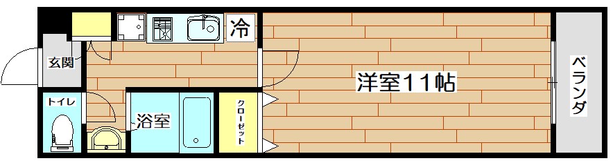 ユニコート 402号室 間取り