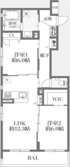 シナジーコート高槻古曽部 間取り