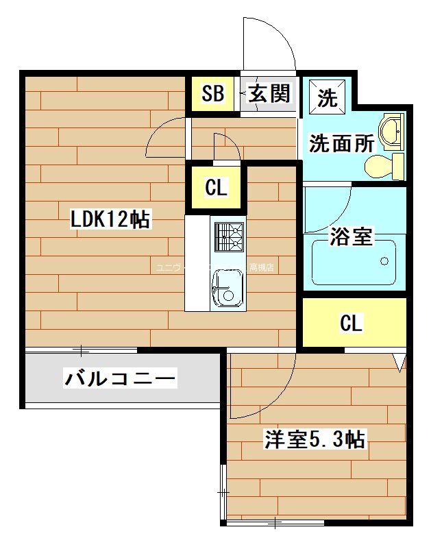 HGTコート高槻 306号室 間取り