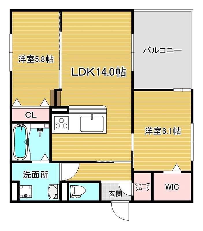 D-residence高槻市下田部B 間取り