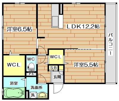 Sirius(シリウス)Ｂ棟 間取り