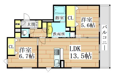 シャーメゾンさつき 間取り