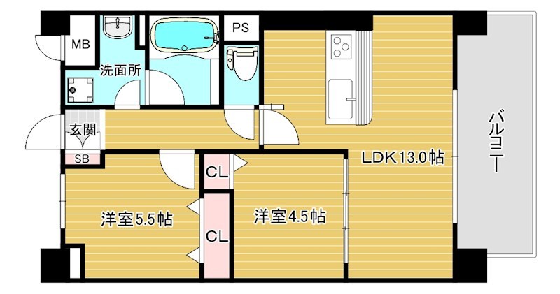 仮称)高槻市大手町PJ 間取り