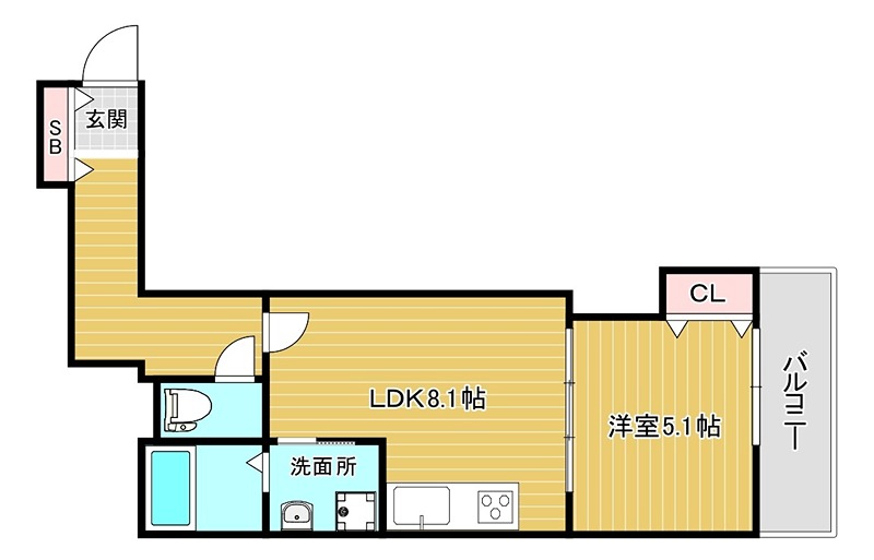 仮称）高槻市古曽部共同住宅 間取り