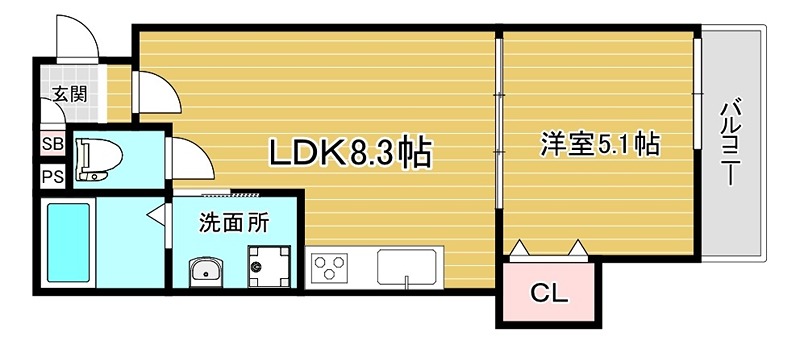 仮称）高槻市古曽部共同住宅 間取り