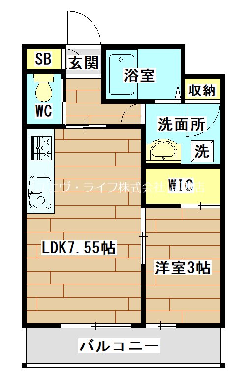 キニスム東五百住町３丁目 302号室 間取り