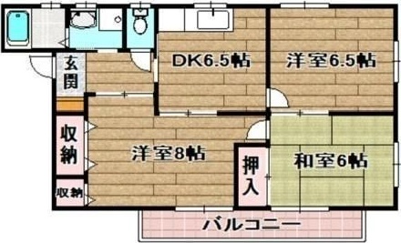 高石崖ハイツ 間取り