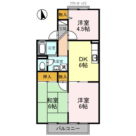 グレースハイム　B棟 間取り