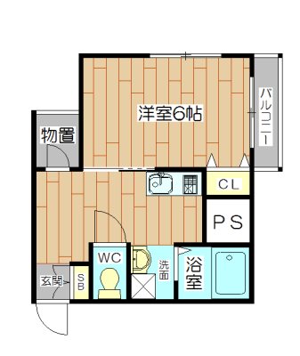 ヒットイン 105号室 間取り