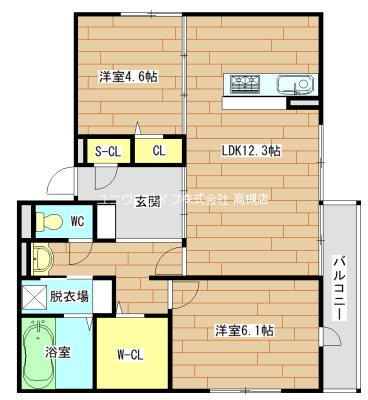 (仮称)D-ROOM高槻市宮田町3丁目PJ 101号室 間取り