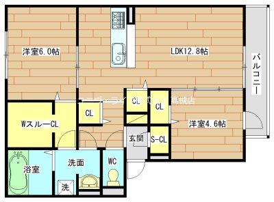 (仮称)D-ROOM高槻市宮田町3丁目PJ 102号室 間取り