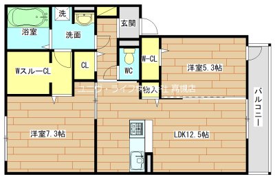 (仮称)D-ROOM高槻市宮田町3丁目PJ 103号室 間取り