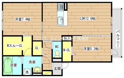 (仮称)D-ROOM高槻市宮田町3丁目PJ 205号室 間取り