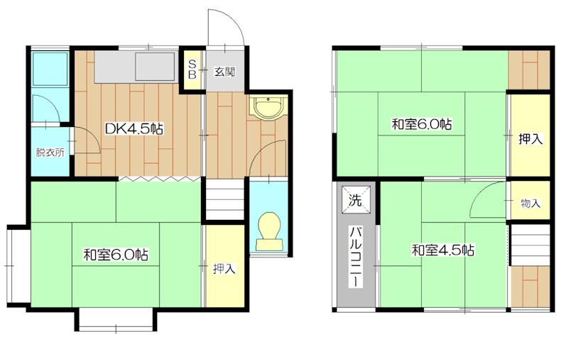 高槻市清福寺町貸家 間取り