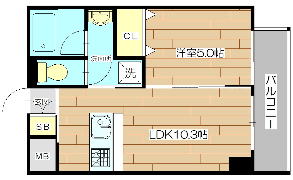 山崎マンション16高槻芥川 間取り