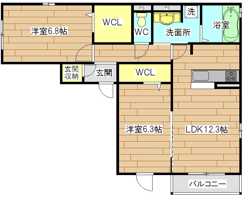 ミドリ八幡町レジデンス 間取り